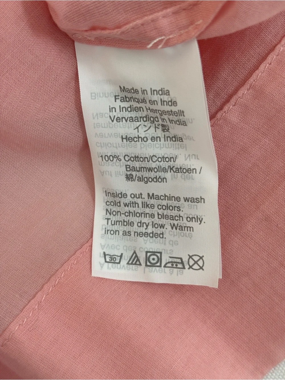 J.Crew Tie Sleeve Beach Tunic Cover-Up/Dress NWT Pink Lightweight Relaxed Size L